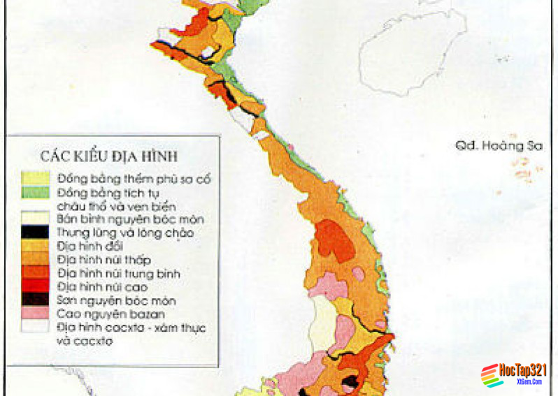 Thực hành đọc bản đồ địa hình Việt Nam